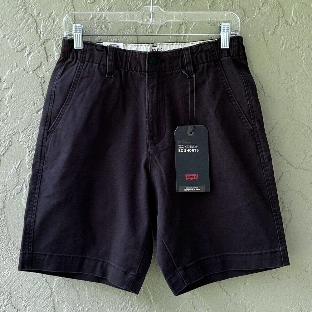 Levi’s XX Chino EZ Waist Size XS Meteorite Black 8" Men's Relaxed Fit Shorts NWT